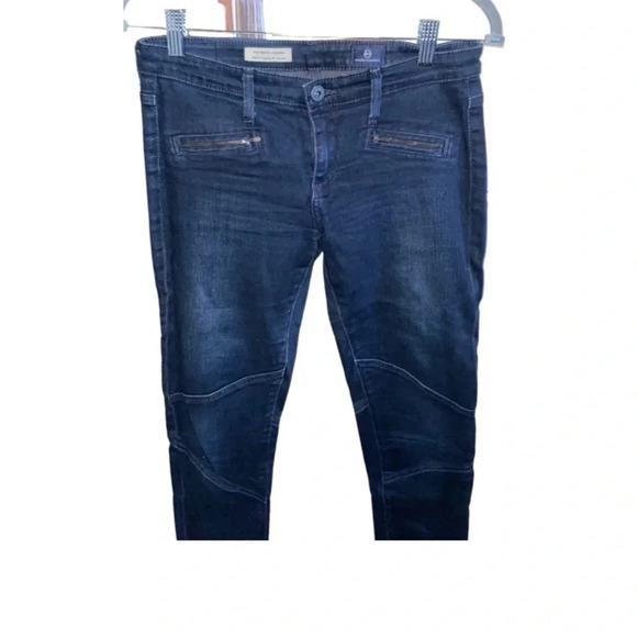 AG Jeans Moto Leggings Dark Wash Size 27 - Picture 3 of 10
